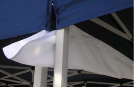 Zubehör : Regenrinnen zum Verbinden von 2 Faltzelten mit Klettband 